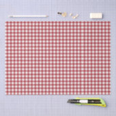 Papier Mousseline Red Gingham Plaid  (Artisanat)