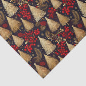 Papier Mousseline Red Gold Christmas Tartan Pattern#31 ID1009 (Détail)