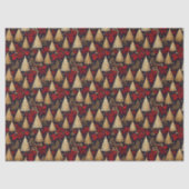 Papier Mousseline Red Gold Christmas Tartan Pattern#31 ID1009 (Recto)