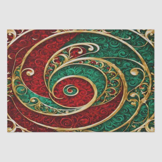 Papier Mousseline Red Gold Green Christmas Holiday Tpaper (Recto)