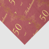 Papier Mousseline Red Gold moderne 50 Fabuleux anniversaire (Détail)