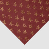 Papier Mousseline Red Gold Stars brillent (Détail)