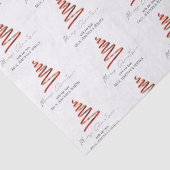 Papier Mousseline Red Gold Tree Nom du Motif Joyeux Noël (Détail)