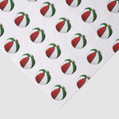 Papier Mousseline red green basketballs pattern (Détail)