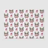 Papier Mousseline Red Green Noël Père Noël (Recto)