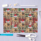 Papier Mousseline Red Green Plaid Cairn Terrier Noël (Artisanat)