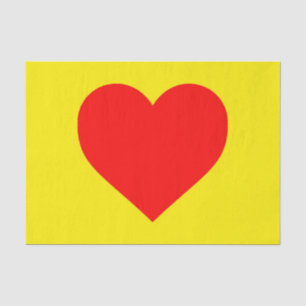Papier Mousseline Red Heart Heat Pop Art