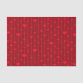 Papier Mousseline Red Hearts popular pattern, (Recto)