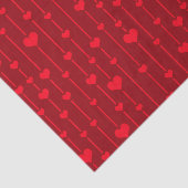 Papier Mousseline Red Hearts popular pattern, (Détail)