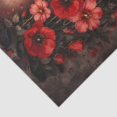 Papier Mousseline Red Heels and Poppies Decoupage (Détail)