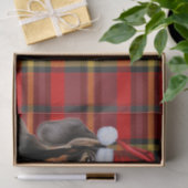 Papier Mousseline Red Holiday Plaid Smooth Coat Dachshund Christmas (Cadeau)