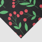 Papier Mousseline Red Holly Berries Classic Motif de vacances (Détail)