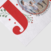 Papier Mousseline Red Joy avec baies photo de Noël (Détail)