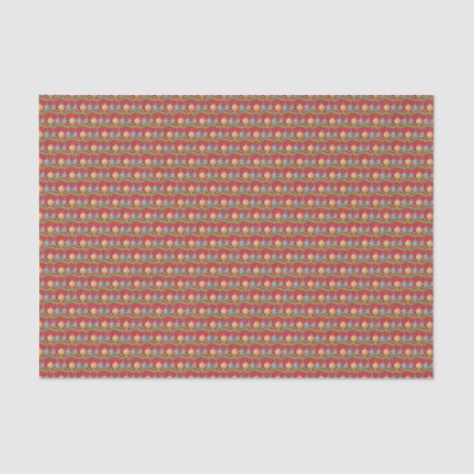 Papier Mousseline RED Joyeux motif de boules de Noël (Recto)