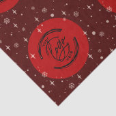 Papier Mousseline Red Joyeux Noël Business Logo Flocon de neige (Détail)