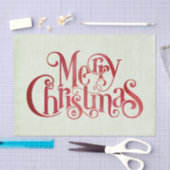 Papier Mousseline Red Joyeux Noël Typographie Festive Police (Artisanat)