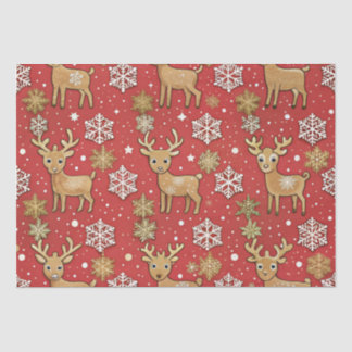 Papier Mousseline Red Kraft Papier Noël Enveloppement Festive