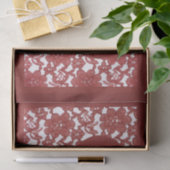 Papier Mousseline Red Lace Motif Saint Valentin (Cadeau)