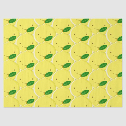 Papier Mousseline Red Lemon Pattern (Recto)