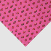 Papier Mousseline Red Lips Valentines Baisers Pixel Motif d'art (Détail)