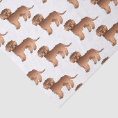 Papier Mousseline Red Mini Goldendoodle mignon Motif de dessin animé (Détail)