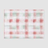 Papier Mousseline Red Mint Peppermint Mocha Plaid Stripes Christmas (Recto)