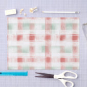 Papier Mousseline Red Mint Peppermint Mocha Plaid Stripes Christmas (Artisanat)