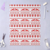 Papier Mousseline Red Nordic Airedale Terrier Dog Christmas (Artisanat)