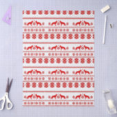Papier Mousseline Red Nordic German Shepherd Dog Christmas (Artisanat)