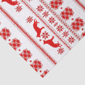 Papier Mousseline Red Nordic German Shepherd Dog Christmas (Détail)