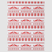 Papier Mousseline Red Nordic German Shepherd Dog Christmas (Recto)