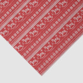 Papier Mousseline Red Nordic Rocking Horse Noël Motif (Détail)
