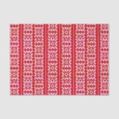 Papier Mousseline Red Nordic Snowflake Ugly Christmas Sweat Party (Recto)
