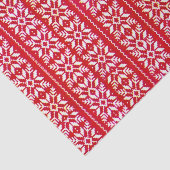 Papier Mousseline Red Nordic Snowflake Ugly Christmas Sweat Party (Détail)