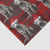 Papier Mousseline Red Plaid Irish Wolfhound Dog Holiday (Détail)