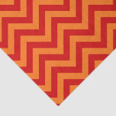 Papier Mousseline Red, Pumkin Orange Large Chevron Zig Zag (Détail)