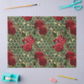 Papier Mousseline Red Rose Bee Series Design 22 papier tissu (Artisanat)