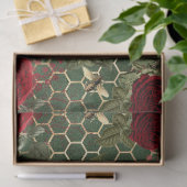 Papier Mousseline Red Rose Bee Series Design 22 papier tissu (Cadeau)
