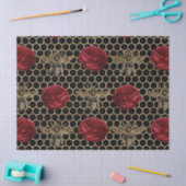 Papier Mousseline Red Rose Bee Series Design 28 (Artisanat)