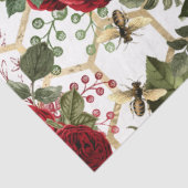 Papier Mousseline Red Rose Bee Series Design 48 (Détail)