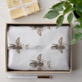 Papier Mousseline Red Rose Bee Series Design 6 papier tissu (Cadeau)