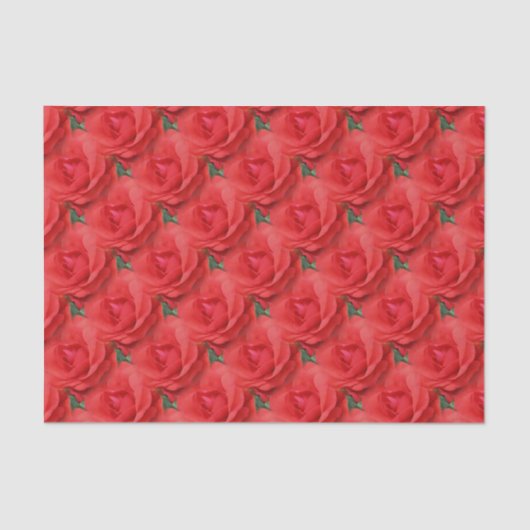 Papier Mousseline Red Rose Flower Nature (Recto)