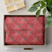 Papier Mousseline Red Rose Flower Nature (Cadeau)