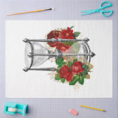 Papier Mousseline Red Rose Steampunk Series Design 13 (Artisanat)