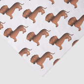 Papier Mousseline Red Sable Smooth Coat Dachshund mignon chien Motif (Détail)