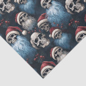 Papier Mousseline Red Santa Hats Gothique Noël Crânes de Noël (Détail)