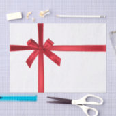 Papier Mousseline Red Satin Ribbon Bow Fête de Noël (Artisanat)