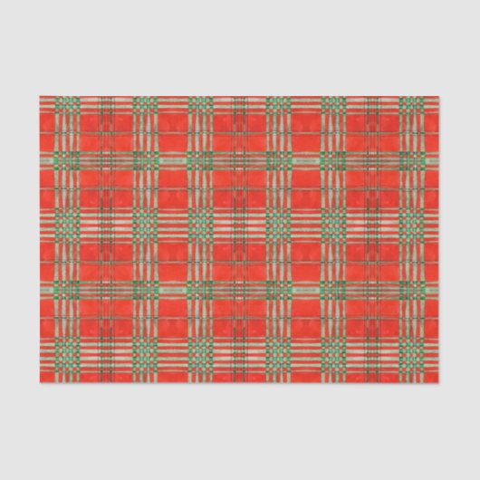 PAPIER MOUSSELINE RED SCOTT TARTAN (Recto)