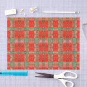 PAPIER MOUSSELINE RED SCOTT TARTAN (Artisanat)