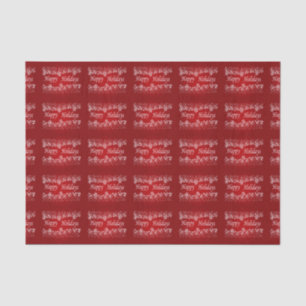 Papier Mousseline Red Shining Stars Happy Holiday Tissue Paper